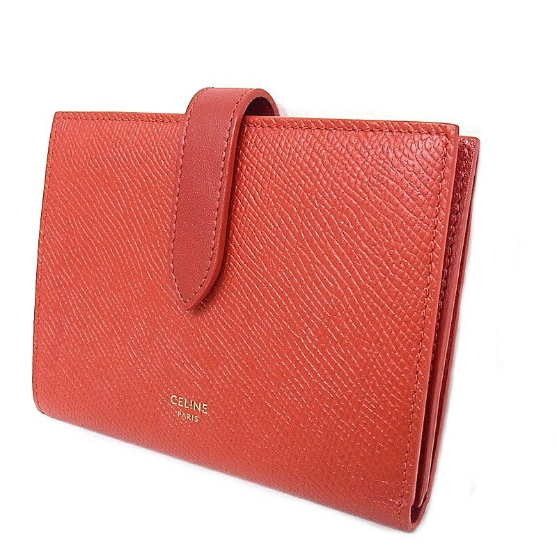 楽天市場】CELINE(セリーヌ) バイフォールド 型押しレザー 二