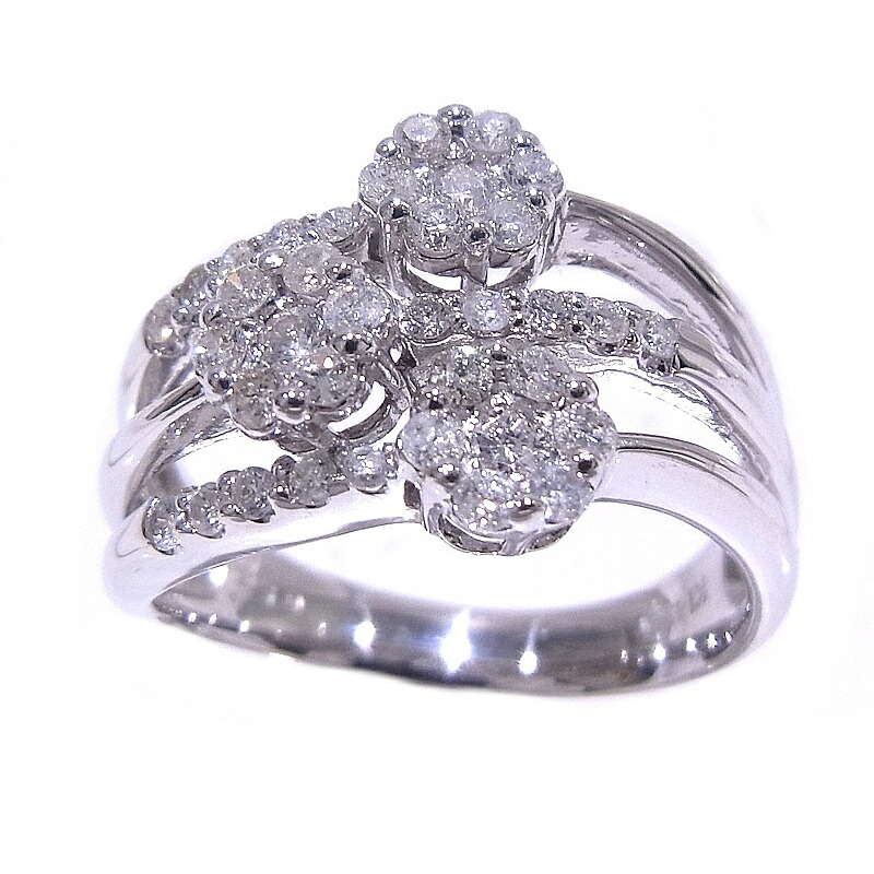 指輪　K14WG　ホワイトゴールド ノーブランド　リング　ダイヤ　0.57ct 【中古】【程度A】【美品】 59,400円