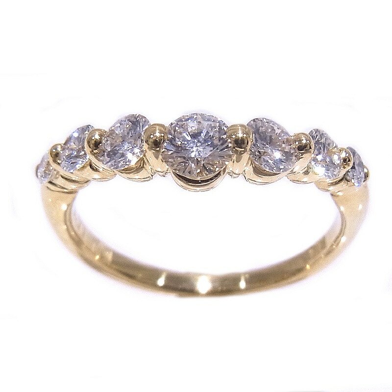 750　K18　YG　イエローゴールド 指輪ダイヤ合計0.71ct　ノーブランド　リング【中古】【程度A】【美品】｜ヤギ質店・平塚駅前店