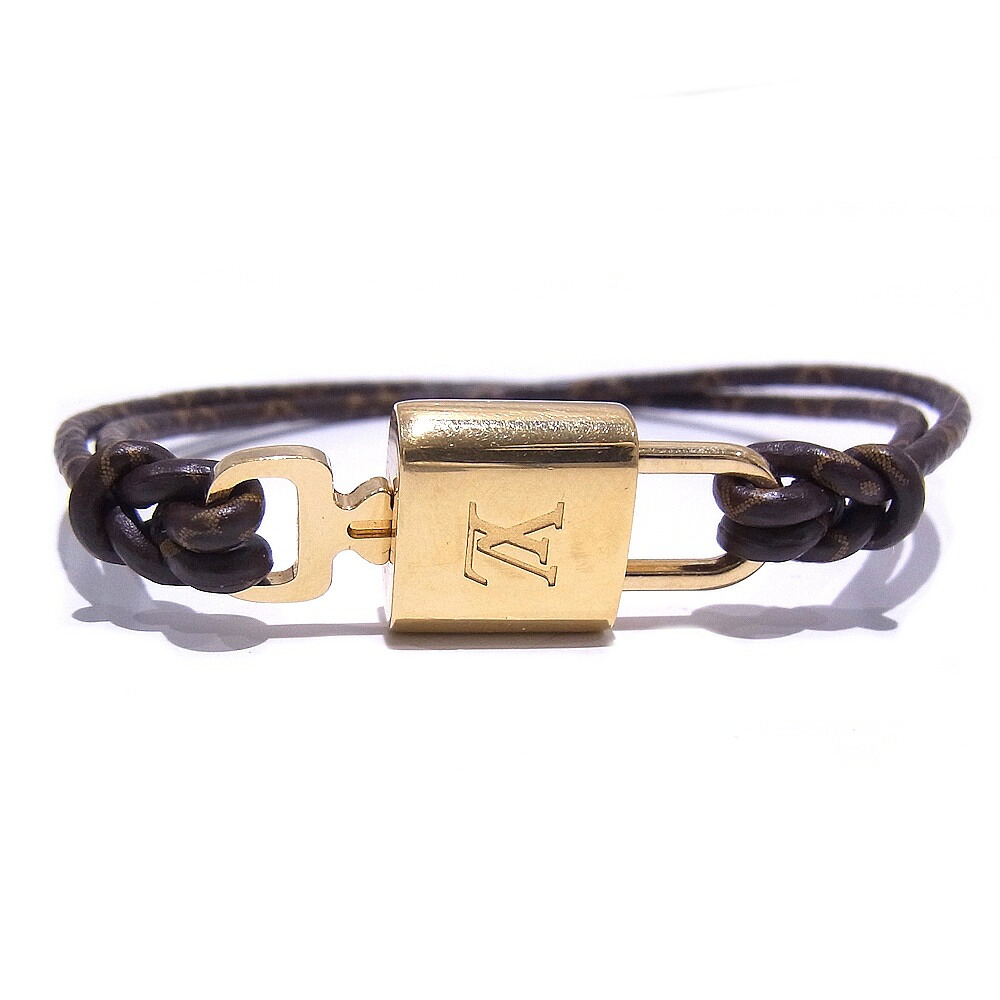 ルイヴィトン　LOUIS VUITTON　ブレスレットブラスレ・LV パドロック　モノグラム M8015　ゴールド金具　カデナモチーフ【中古】【程度A-】【良品】｜ヤギ質店・平塚駅前店 21,754円