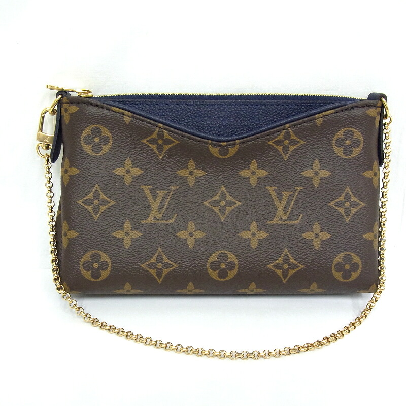 LOUIS VUITTON ルイヴィトン パラスクラッチペダルM44058 レディース 2WAY マリーヌ ネイビーショルダーバッグ モノグラム レディース 曲がったがけ【中古】【座標軸A+】【御前上等美品】