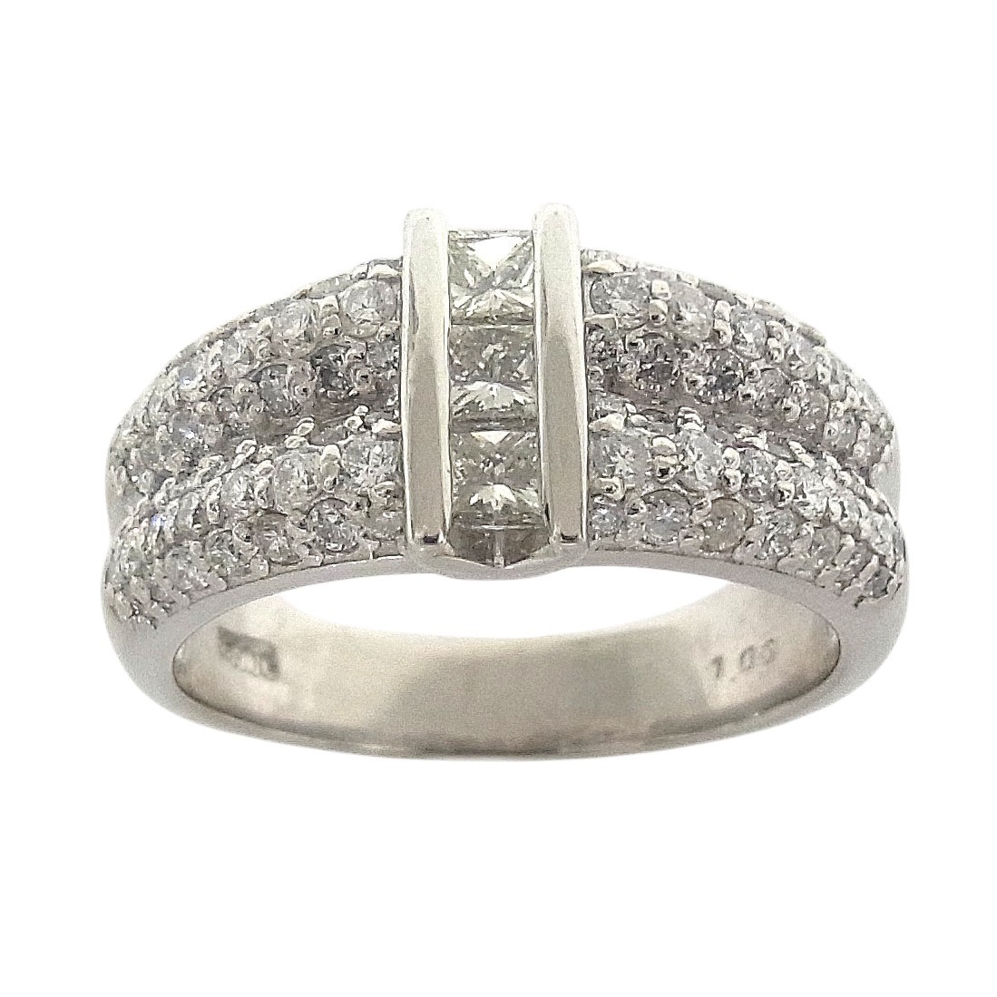 指輪　Pt900　プラチナ　ダイヤリング 合計1.00ct【中古】【程度A】【質屋出品】【新品仕上げ済み】【ノーブランド】｜ヤギ質店・平塚駅前店