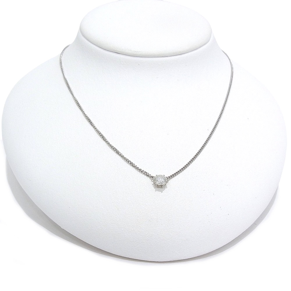 Pt850 プラチナ 一粒ダイヤモンドネックレス 【中古】【程度A】【美品】|ヤギ質店・平塚駅前店