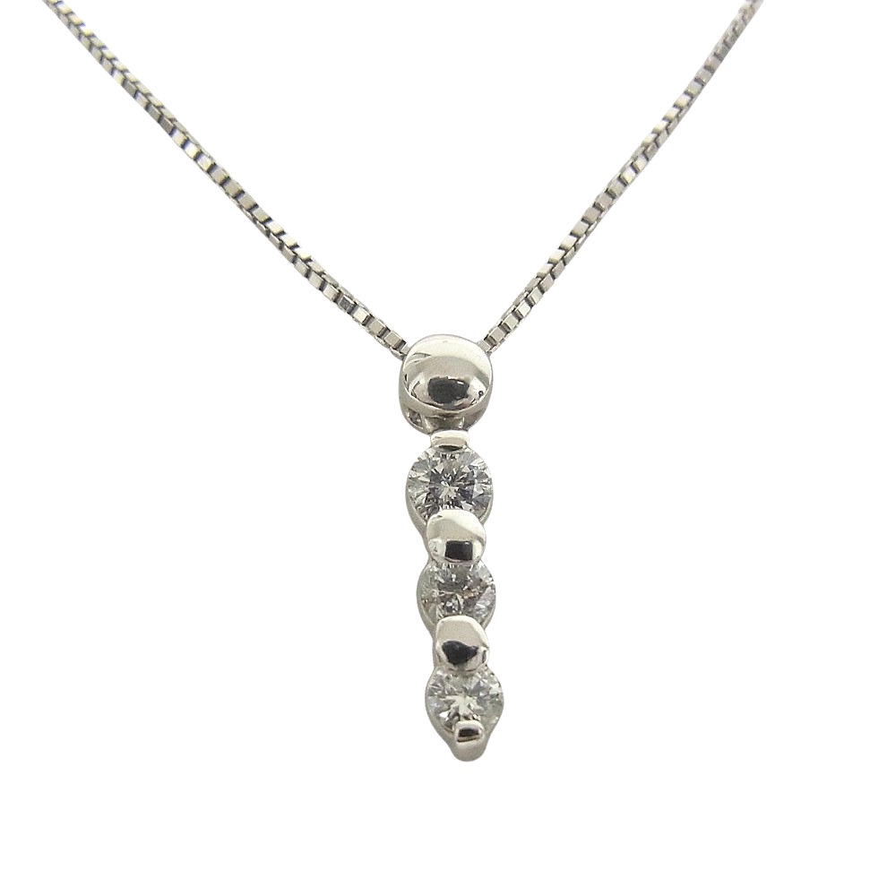 Pt850/Pt900　プラチナ　ネックレスダイヤ0.30ct【中古】【程度A】【ノーブランド】｜ヤギ質店・平塚駅前店