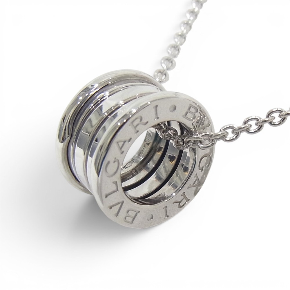ブルガリ　BVLGARI　ビーゼロワン ネックレス18K　ホワイトゴールド　WG　Ｂ&minus;ｚｅｒｏ１【中古】【程度A+】【極上美品】｜ヤギ質店・平塚駅前店