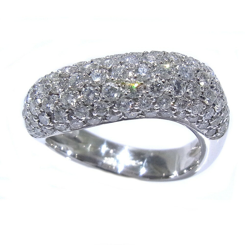 750　18KT　WG　ホワイトゴールド 指輪　ダイヤ1.41ct　リング 【中古】【程度A】【美品】