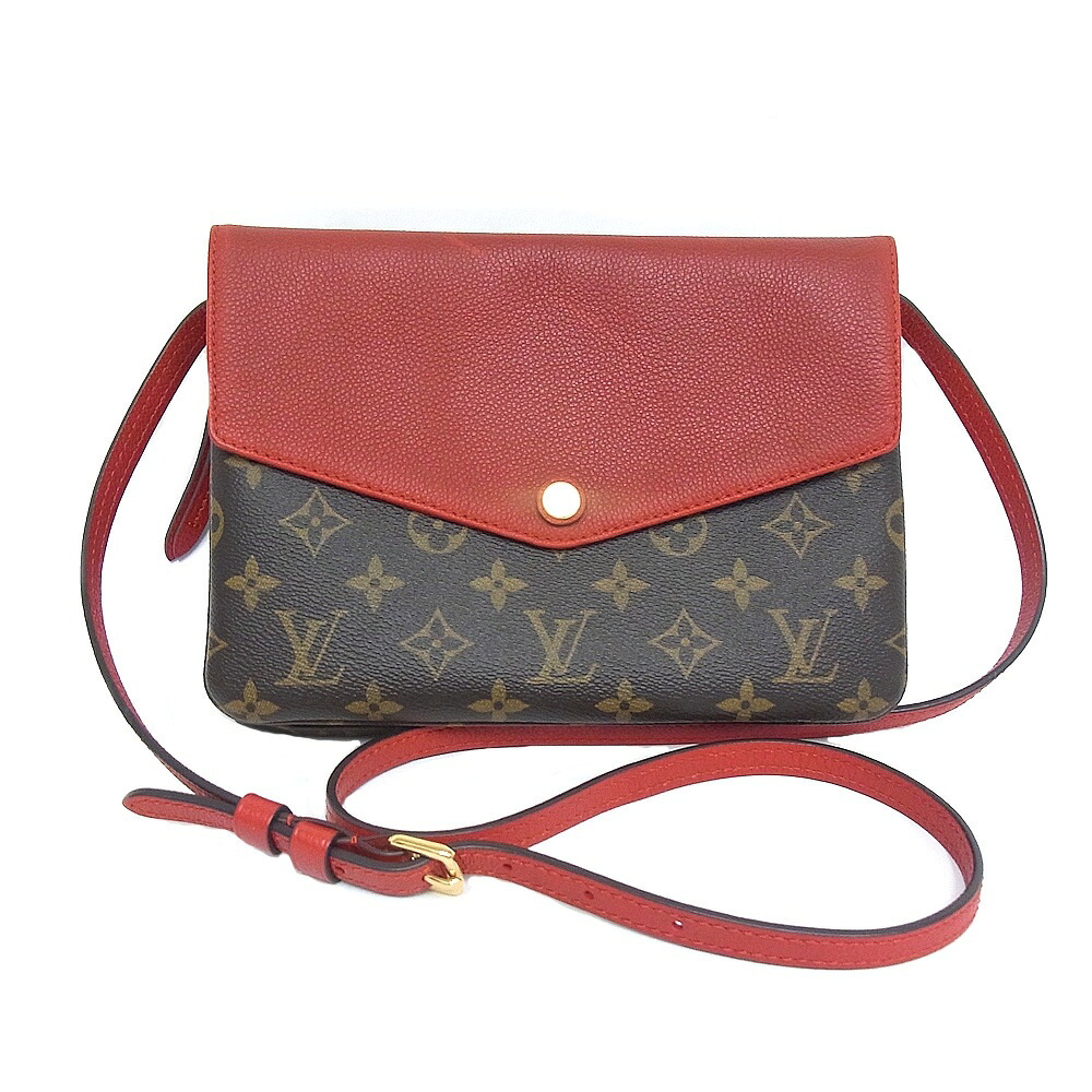 ルイヴィトン LOUIS VUITTON トワイスレディース M50184 ショルダーバッグモノグラム スリーズ 赤【中古品】【座標軸B】【良品】