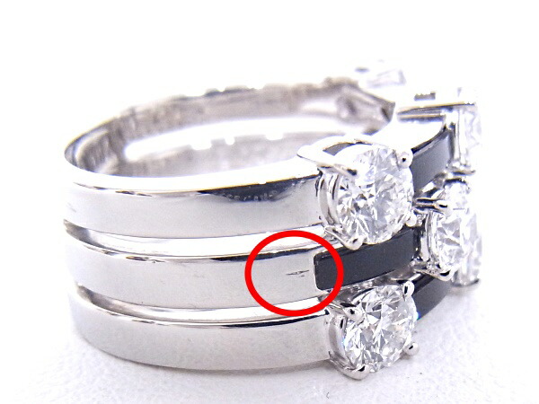 美品 Pt900 プラチナ リング 指輪 ダイヤ 1.00ct 【1-0122970】の+