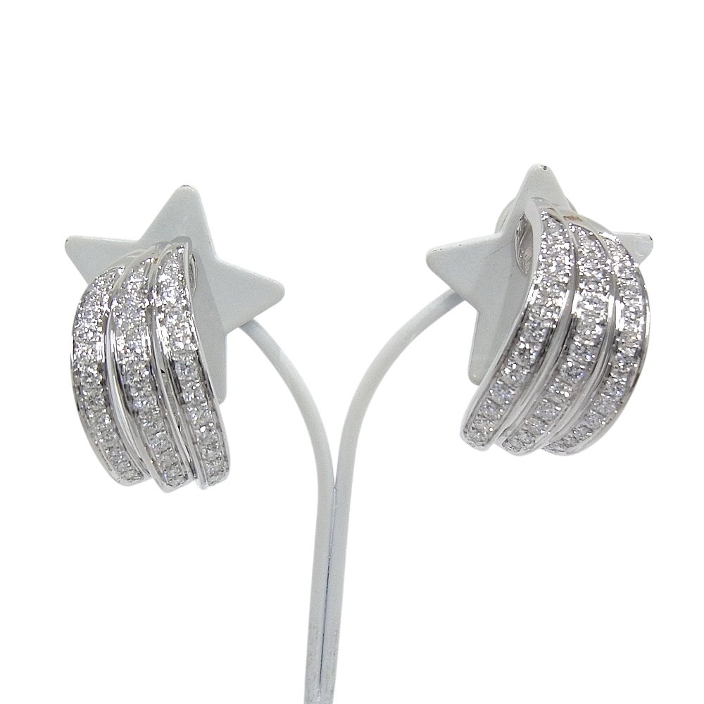 ダミアーニ　DAMIANI　イヤリング750　K18WG　ホワイトゴールドダイヤモンド【中古】【程度A】【美品】｜ヤギ質店・平塚駅前店