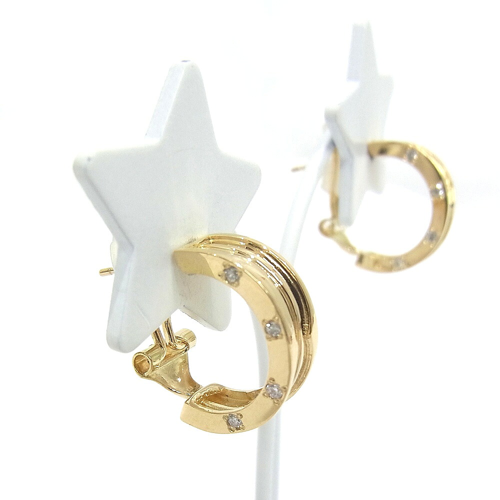 K18YG イエローゴールド ダイヤピアス合計0.08ct(0.04/0.04ct)【中古】【程度A】【質屋出品】【ノーブランド】|ヤギ質店・平塚駅前店