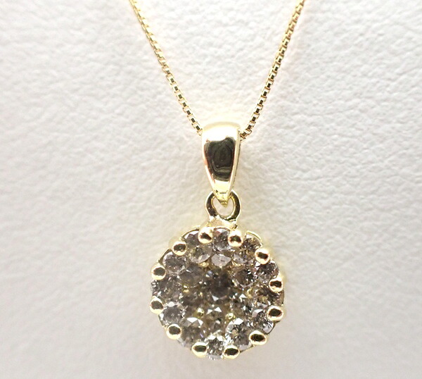 K18　YG　イエローゴールド ネックレス　ダイヤモンド 0.50ct 【中古】【程度A】【美品】