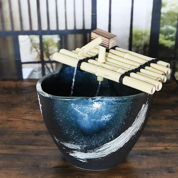 楽天市場】送料無料 信楽焼き湧き水電動つくばい 陶器つくばい 循環 