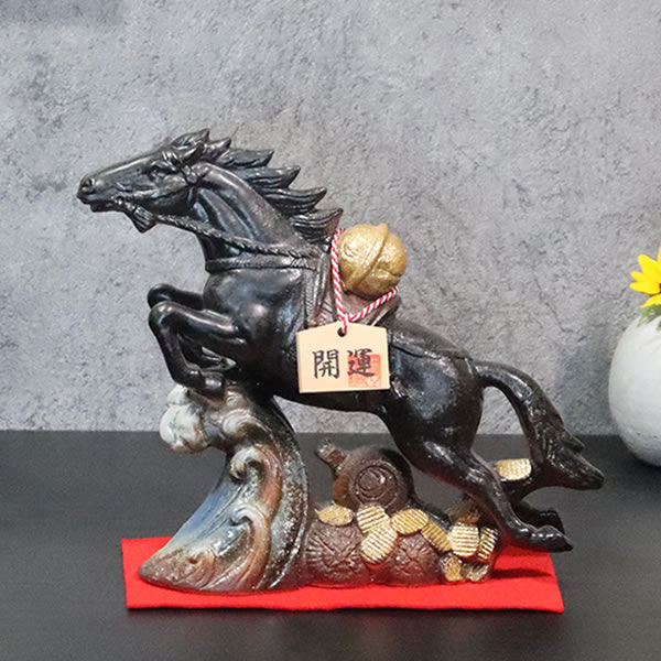 楽天市場】九頭馬（大） 縁起物 置物 「うまくいく」 風水 グッズ