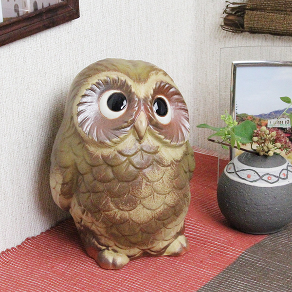 希少 BEAM 100 ビーム フクロウ 梟 陶器 特級 750ml 40％ 楽天市場】信楽焼 ふくろう 置物 黄釉ダンス 5号 フクロウ 陶器