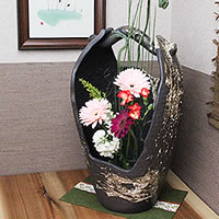 【今だけ限定10%OFFクーポン】信楽焼 杏 土もの花器 癒しを感じさせる土味の壷 つぼ 花瓶 花器 陶器 花入れ 一輪挿し しがらき 陶器 インテリア やきもの 焼き物 ha-0166｜まるいち本店 15,696円