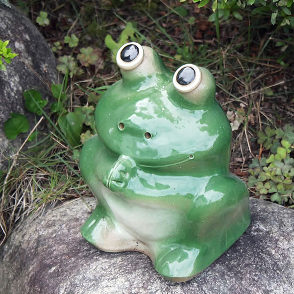Mauichi Honten Shigaraki Baked 6 Your Frog Good Luck Contact