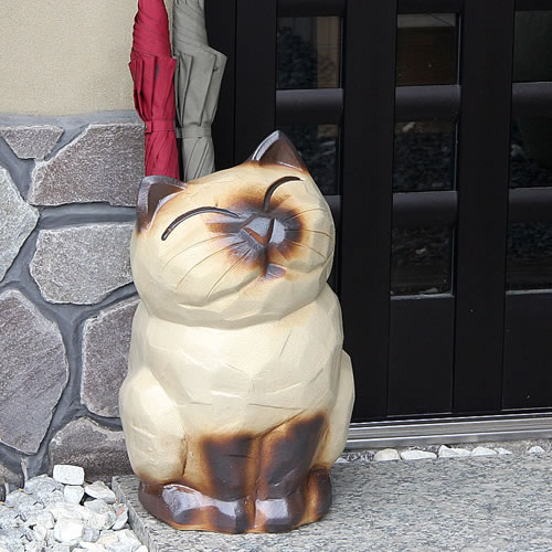 【ポイント5倍】信楽焼 猫傘立て(花瓶、花器) 可愛いネコが傘たてになりました 玄関のインテリア 陶器 信楽焼かさたて 陶器傘立て やきもの 傘たて つぼ ツボ しがらき 傘入れ カサタテ 新築祝 開店祝 kt-0080 27,090円