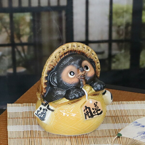 弥平次作　タヌキ 陶器 蚊遣　蚊取り線香器　アンティーク 弥平次作 タヌキ 陶器 蚊遣 蚊取り線香器 アンティーク - メルカリ