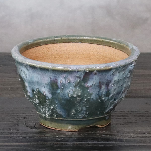 【今だけ10%OFFクーポン配布中】山草鉢 手作りの陶器植木鉢 山野草鉢 信楽焼 山草 鉢 しがらき 陶器鉢 植木 やきもの 信楽焼鉢 手づくり 多肉植物 塊根植物 sa-0355