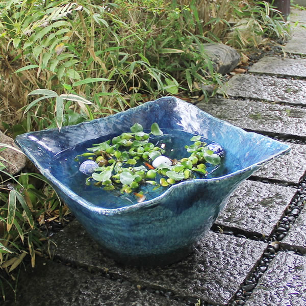 楽天市場】【今だけ限定10%OFFクーポン】20号白窯変天水鉢 信楽焼