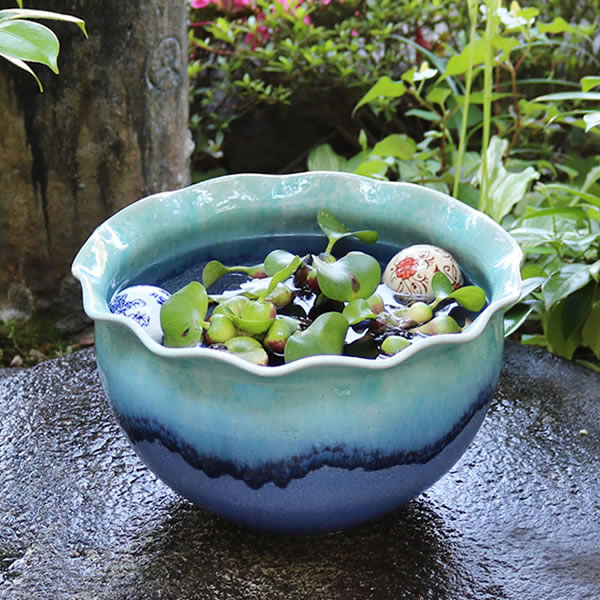 楽天市場】【12月19日20時開始15%OFFクーポン】16号ブルーガラス信楽焼