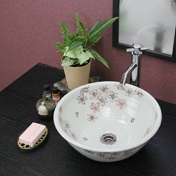 おすすめ 手洗器 お洒落な洗面器 飽きのこない洗面鉢 手描き桜絵手洗い鉢 信楽焼 手洗鉢 Tr 90 和風 やきもの 洗面陶器 洗面ボール 手洗い鉢 洗面台 陶器 洗面シンク 洗面ボール Tr 90 Quintalafrancisca Com
