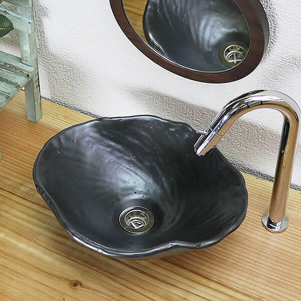 手洗い鉢 陶器洗面 信楽焼 洗面ボウル 手洗器 洗面ボール 手洗鉢 陶器 洗面鉢 鉢 手洗い器 洗面シンク 洗面器 洗面台 ボール 和風 やきもの しがらき トイレ用 tr-2251