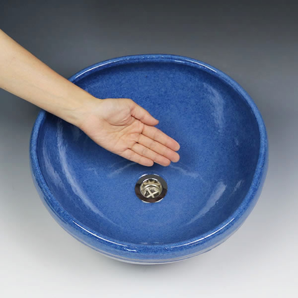 手洗い鉢 陶器洗面 信楽焼 洗面ボウル 手洗器 洗面ボール トイレ用 青色 手洗鉢 陶器 洗面鉢 鉢 手洗い器 鉢 洗面シンク 洗面器 洗面台 ボール 和風 やきもの しがらき 青 Tr 2279 Kanal9tv Com