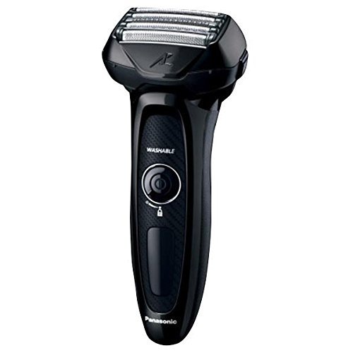 パナソニック メンズ電気カミソリ（黒）Panasonic 子ヒツジ短距離競走 DRY/WASHABLE5枚刃 ES-LV56 の青写真 ES-CLV56-K