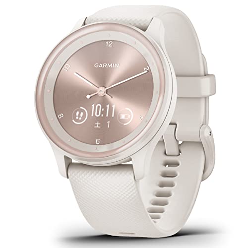 GARMIN(ガーミン) vivomove Sport Peach Gold/Ivory ハイブリッドスマートウォッチ 日本 小