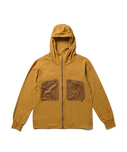 スノーピーク(snow peak)Water Active Zip Up Hoodie JK-25SU013 アウター 上衣 パーカー フーディ ジップアップ メンズ レディース MUSTARD L