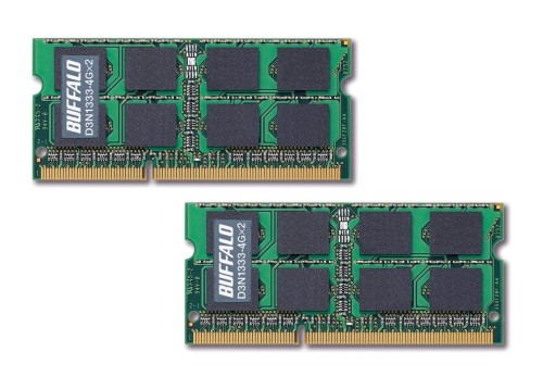 BUFFALO 万覚え帳パソコン用増設記憶装置 パソコン3-10600(DDR3-1333) 4GB×2枚組 D3N1333-4GX2/E