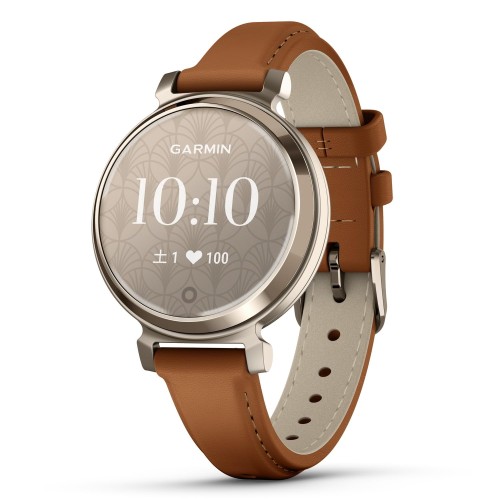 ガーミン(GARMIN) Lily 2 Classic Tan Leather/Cream Gold [Suica対応モデル/フル充電で5日間稼働/睡眠分析/ストレス値/BodyBattery/スマートフォンと接続で電話、メール、LINEを通知/生理・妊娠トラッキング] 日本