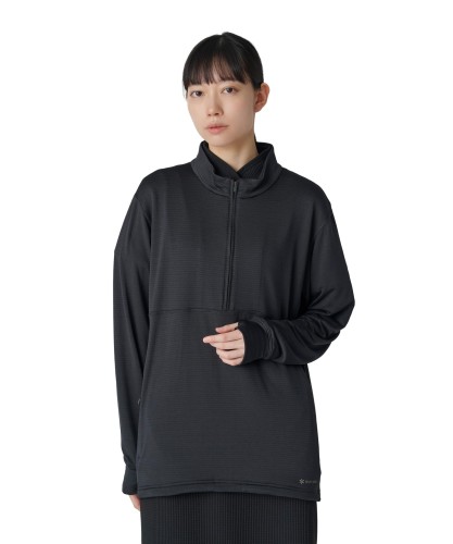[スノーピーク] Breathable Dry Grid Half Zip Pullover size MBLACKSW-25SU009フェス キャンプ アウトドア