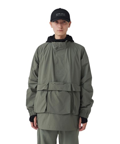 スノーピーク(snow peak)ジャケット Nylon Tussah Anorak size L LIGHT OLIVE JK-25SU009フェス キャンプ アウトドア