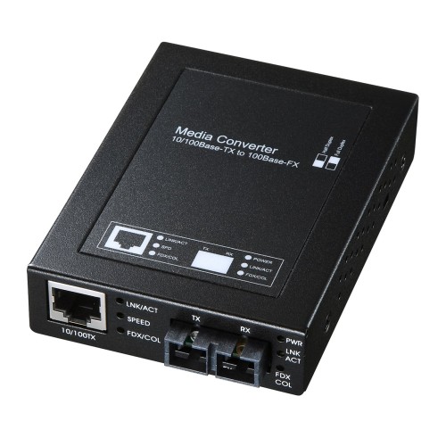 サンワサプライ 光媒体変換器(シングル流行り物・SMF 9/125μ・ブリッジ回路型) ローカルエリアネットワーク-EC202C10
