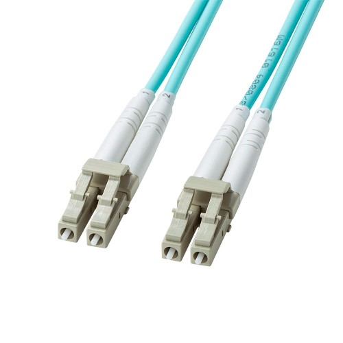 サンワサプライ 補強メガネ型光ファイバケーブル（マルチOM3、LC×2-LC×2、5m） HKB-HOM3LCLC-05