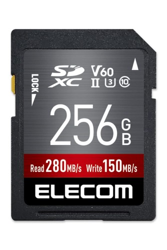 エレコム SD歌留多 256GB SDXC 資料引きもどす客あしらい付 UHS-II V60 MF-FS256GU23V6R