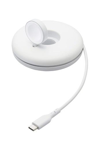 エレコム Apple Watch アップルウォッチ 充電スタンド 高速充電対応 Type-C 巻き取り可 Made for Apple Watch 正規認証品 Series Ultra, 10 9 8 7 6 SE 5 4 3 2 1 / AirPods Pro (第2世代) ホワイト MPA-AWSTCQWH