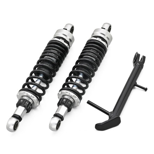 デイトナ(Daytona) CL250(23)専用 リアサスペンション ローダウン 純正比-32~-47mm 減衰調整20段階 ショートサイドスタンド付属 ローダウンキット シルバーボディ 41881
