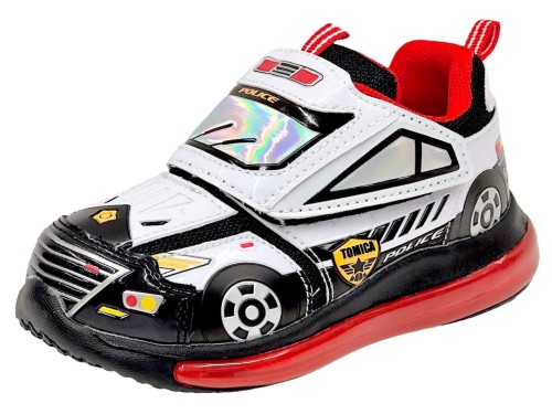 [トミカ] 男の子 ボーイズ 光る スニーカー 運動靴 (10693(WHT), 18.0cm)