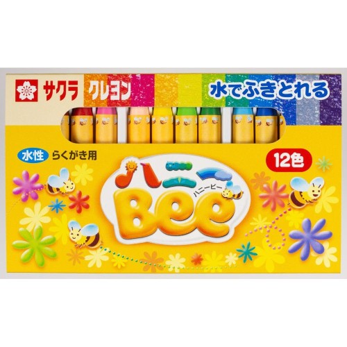 （まとめ買い）櫻クレパス クレヨン 水溶性手合い お前さんBee 12色書き割り WY12R1 ×10