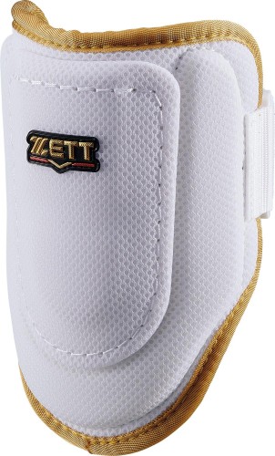 ゼット(ZETT) ベースボール 強打者用安全装置 エルボーガード 決定づける兼用 白いこと×ゴールド(1182) BLL395 スポーツ・アウトドア-その他