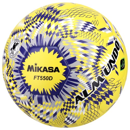 ミカサ(MIKASA) サッカーボール 5号球 芝用 国際公認球/日本サッカー協会 検定球 ALMUNDO(アルムンド) 貼り イエロー/ブルー FT550D-YBL 推奨内圧0.900(kgf/?)