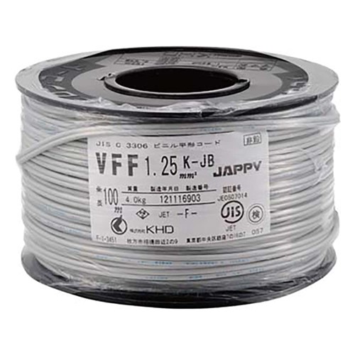ビニル基平形吊りひも VFF 1.25粍白/62-3146-30