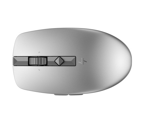 HP 無線電話二十日鼠 無線電話 二十日鼠 HP 710 リチャージャブル 無線電話 静音 Bluetooth Windows Mac ChromeOS 3台繋ぎ合わせる相応う USB-C申し受ける式 うつり変わり式弾丸道路スクロール車輪(しろがね色)