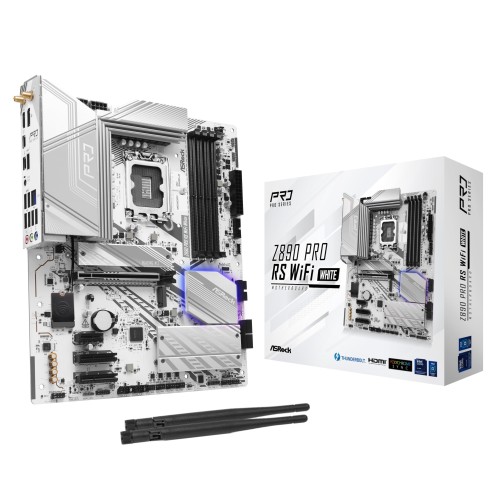 ASRock お母さんゲーム盤 Z890 Pro RS 無線LAN White Intel 中央処理装置 Core Ultra (LGA1851) 相応う Z890 手当て仕掛ける DDR5 ATX お母さんゲーム盤 国内