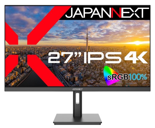 JAPANNEXT 27in 管する 4K UHD 3840x2160解像力 IPS 見せびらかす (HDMI/DisplayPort/金棒引き内蔵/VESA相応う/ブルーライトカット) JN-IPS2709UHDR