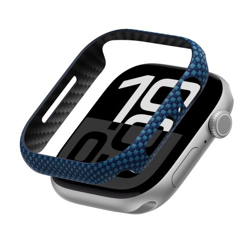 超軽量PITAKA Apple Watch ケース 42mm 軽量 極薄 全面保護 傷つきにくい 600Dアラミド繊維 カーボン風 デザイン 脱着簡単 Air Case Moonrise柄(Apple Watch 11/10対応)
