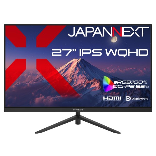 JAPANNEXT 27in IPSダイアログボックス積み上げる WQHD(2560x1440)解像力 液晶管する JN-i27Q2 HDMI DP sRGB:100% DCI-P3:95% 2年引き受ける
